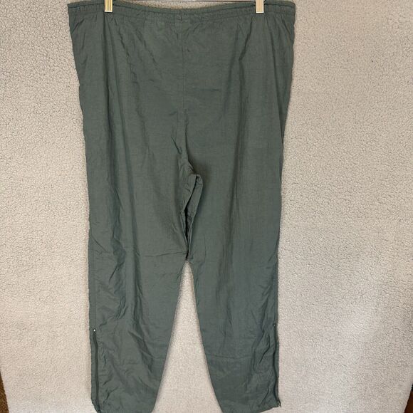 Vintage Nike Pants Mens L Green Nylon Lightweight Track Jogger Windbreaker - Picture 3 of 7